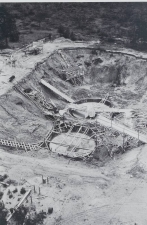 Excavations for EWA, the first nuclear reactor in Świerk